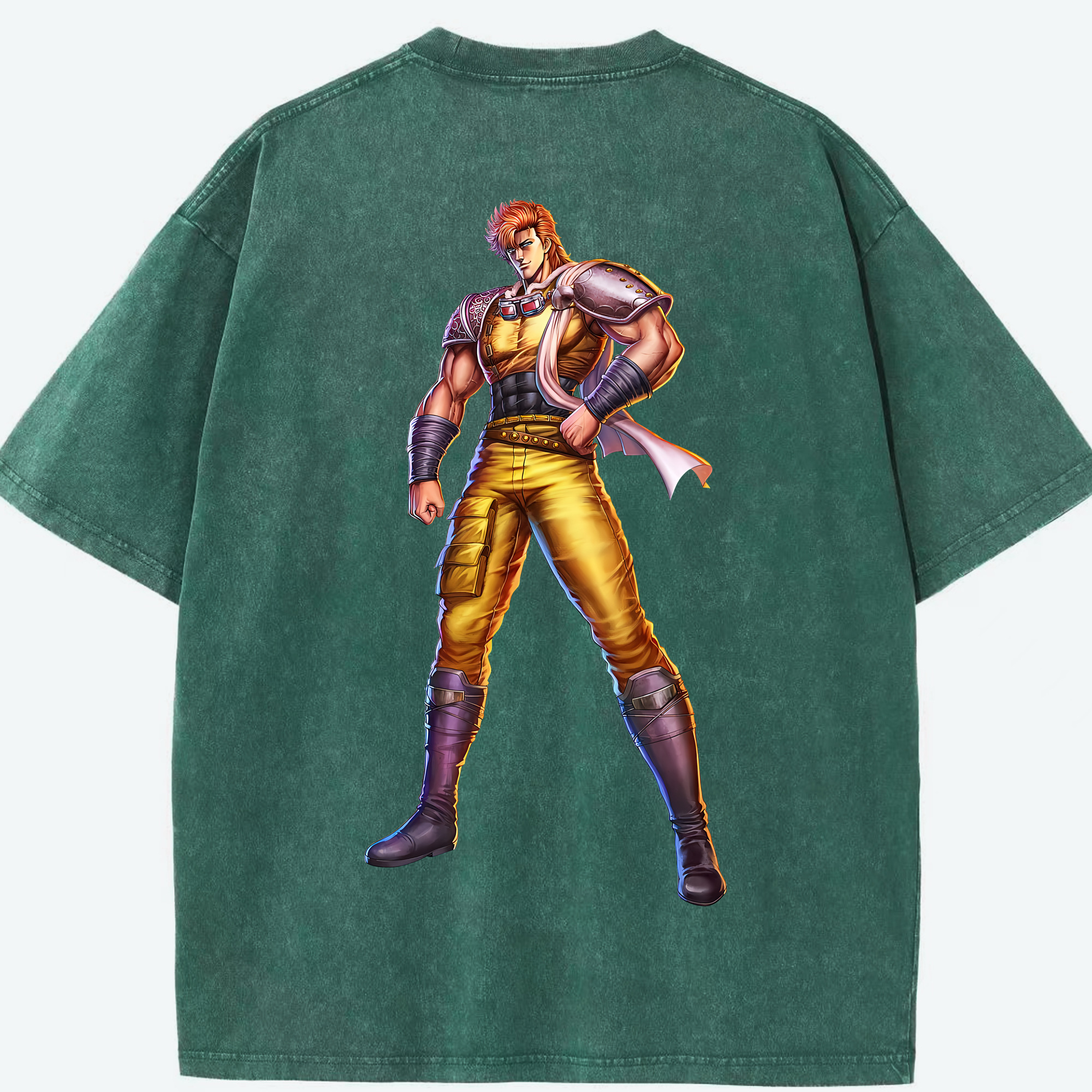 （画像用） 北斗の拳 Fist of the North Star 綿100% ヴィンテージ風 半袖Tシャツ（背面プリント）